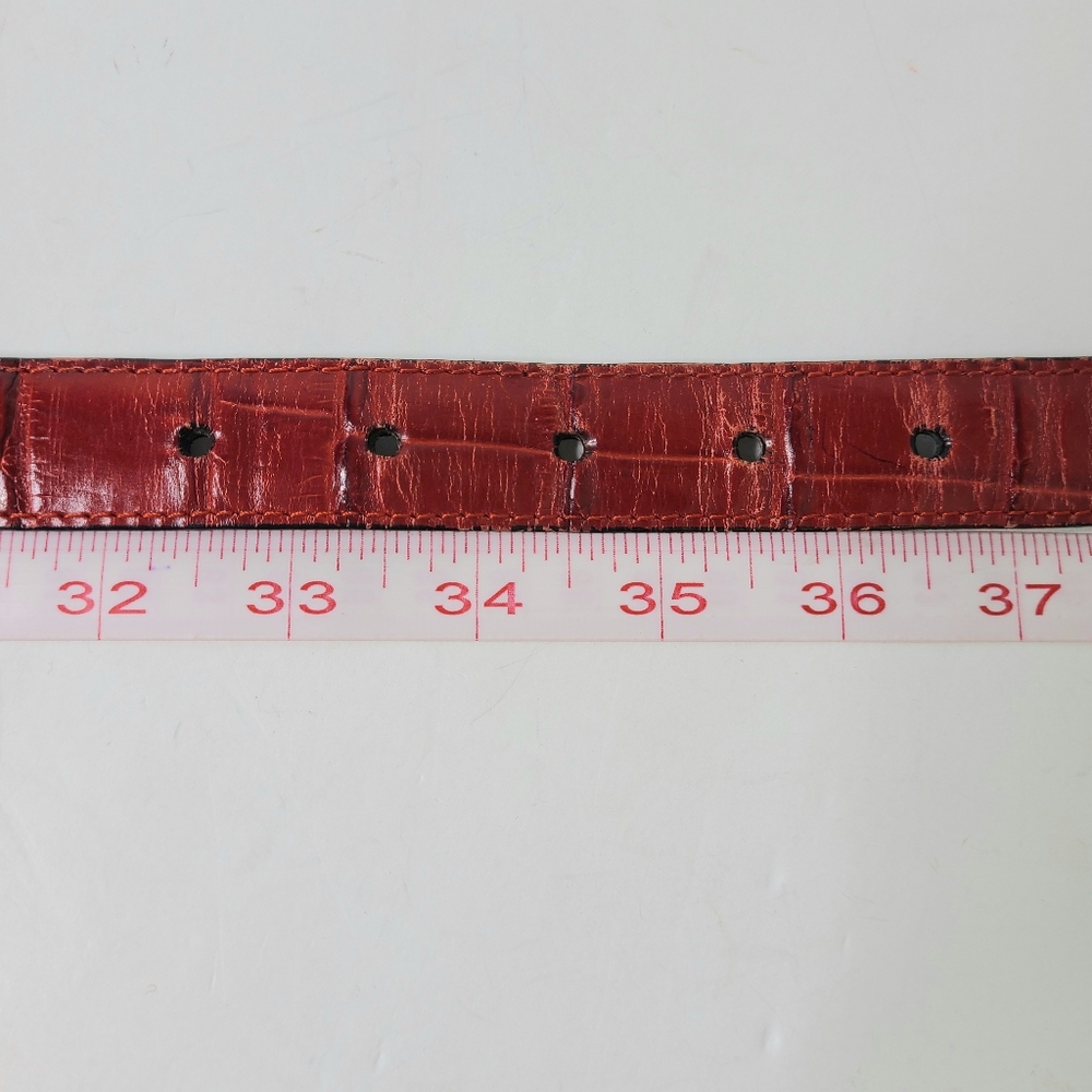 Brighton Interchangeable Red Black Leather Western Vintage Belt - Picture 10 of 11
